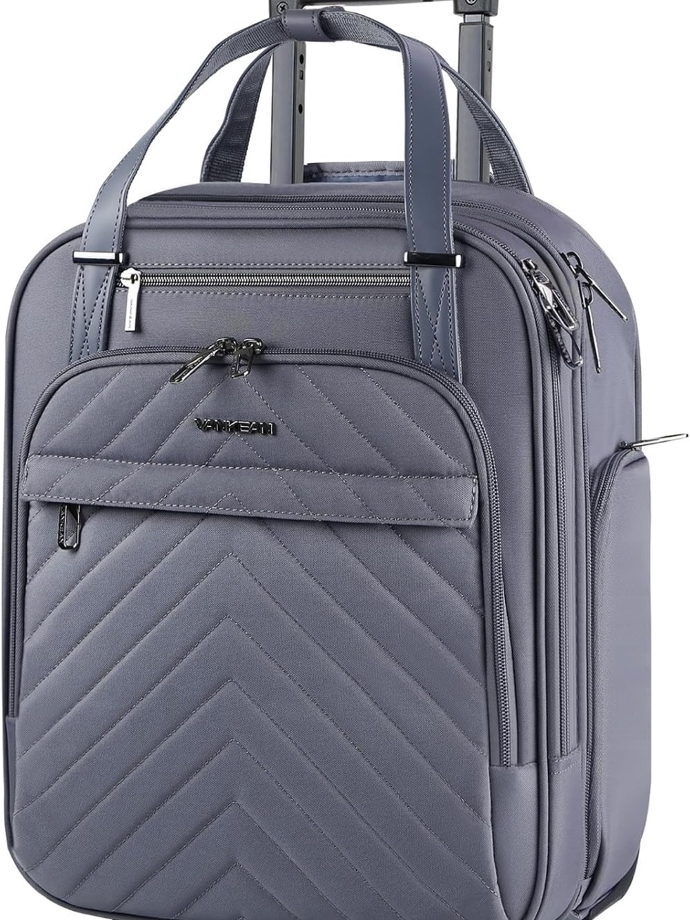 Vankean Quilted Carry-On Travel Bag - Gray